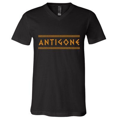 Antigone Ancient Greek Mythology V-Neck T-Shirt