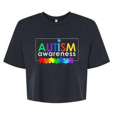 Autism Awareness Gift Bella+Canvas Jersey Crop Tee