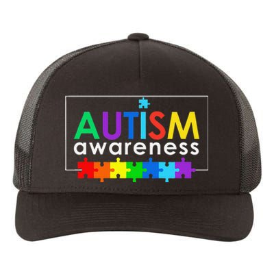 Autism Awareness Gift Yupoong Adult 5-Panel Trucker Hat