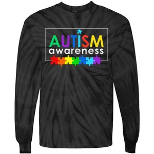 Autism Awareness Gift Tie-Dye Long Sleeve Shirt