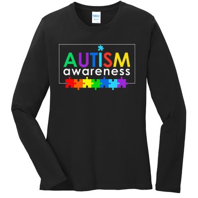 Autism Awareness Gift Ladies Long Sleeve Shirt