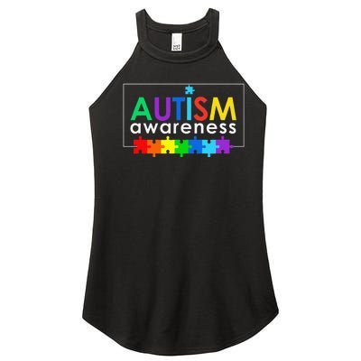 Autism Awareness Gift Women’s Perfect Tri Rocker Tank