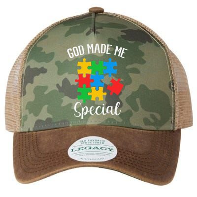 Autism Awareness God Made Me Special Legacy Tie Dye Trucker Hat