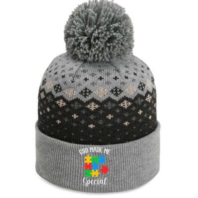 Autism Awareness God Made Me Special The Baniff Cuffed Pom Beanie