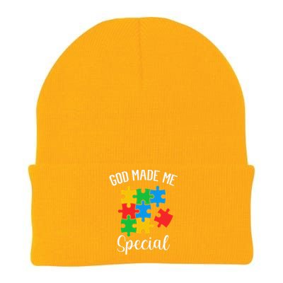 Autism Awareness God Made Me Special Knit Cap Winter Beanie