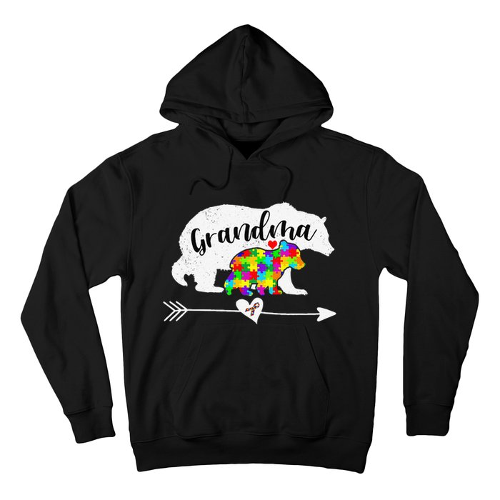 Autism Awareness Grandma Bear Support Autistic Adults Women Hoodie