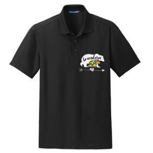 Autism Awareness Grandma Bear Support Autistic Adults Women Dry Zone Grid Polo