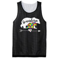 Autism Awareness Grandma Bear Support Autistic Adults Women Mesh Reversible Basketball Jersey Tank