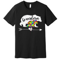 Autism Awareness Grandma Bear Support Autistic Adults Women Premium T-Shirt