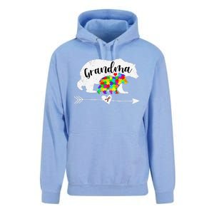 Autism Awareness Grandma Bear Support Autistic Adults Women Unisex Surf Hoodie