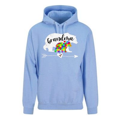 Autism Awareness Grandma Bear Support Autistic Adults Women Unisex Surf Hoodie