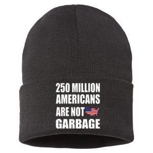 Americans ArenT Garbage Trump 2024 Trump Supporters Sustainable Knit Beanie