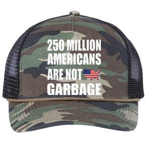 Americans ArenT Garbage Trump 2024 Trump Supporters Retro Rope Trucker Hat Cap