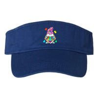 Autism Awareness Gnome Hugging Heart Acceptance Wo kid Valucap Bio-Washed Visor