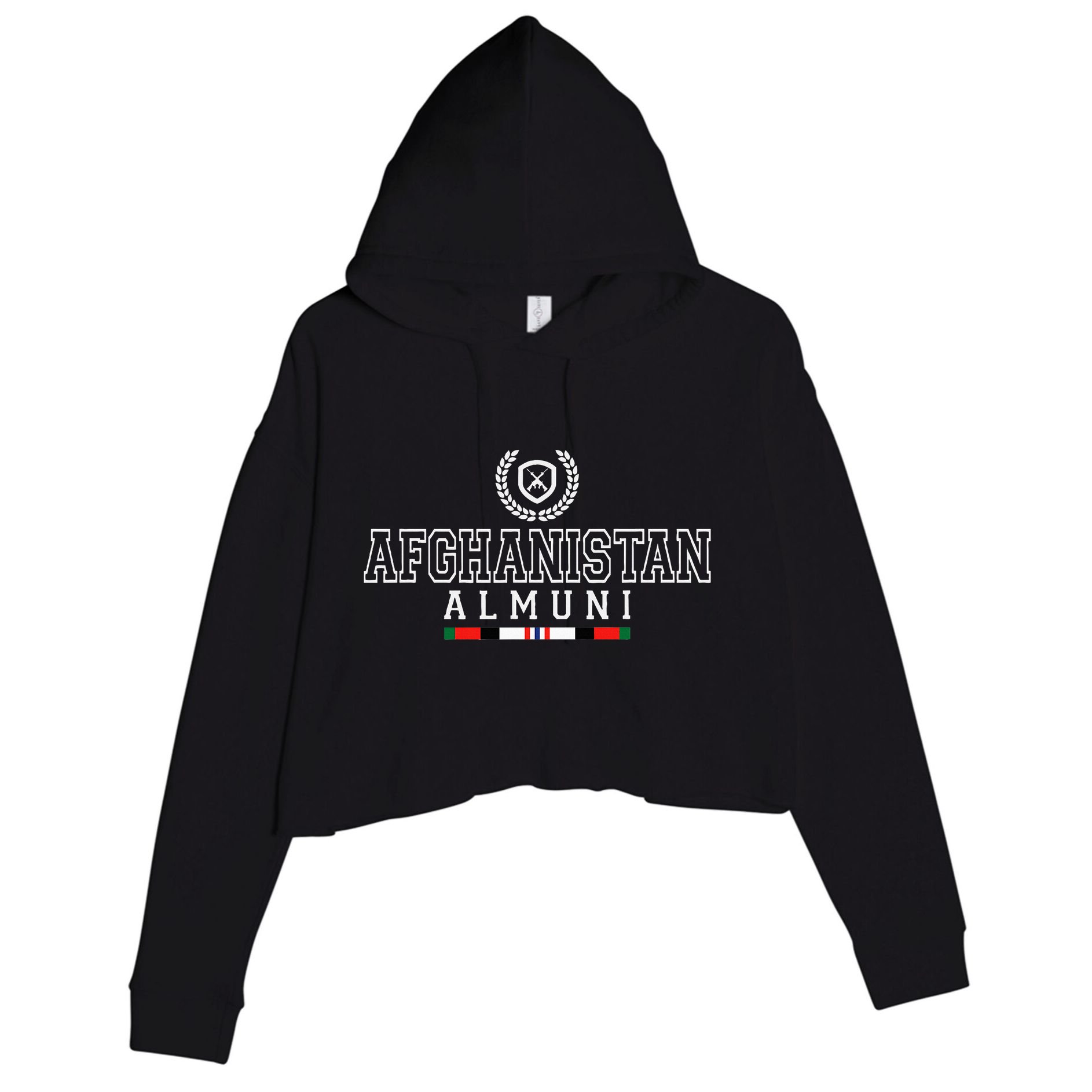 Afghanistan Alumni Gwot Oef Veteran Crop Fleece Hoodie