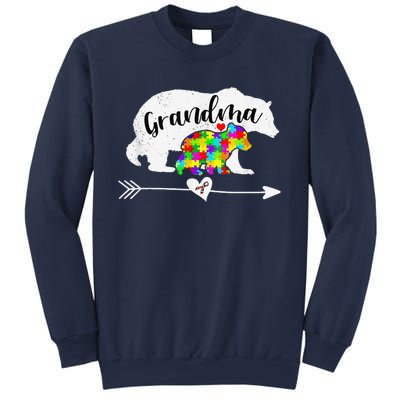 Autism Awareness Grandma Bear Support Autistic Women Sweatshirt