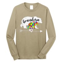 Autism Awareness Grandma Bear Support Autistic Women Long Sleeve Shirt