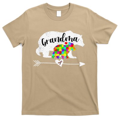 Autism Awareness Grandma Bear Support Autistic Women T-Shirt