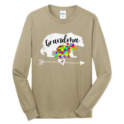 Autism Awareness Grandma Bear Support Autistic Women Tall Long Sleeve T-Shirt