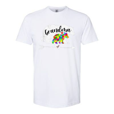 Autism Awareness Grandma Bear Support Autistic Women Softstyle CVC T-Shirt