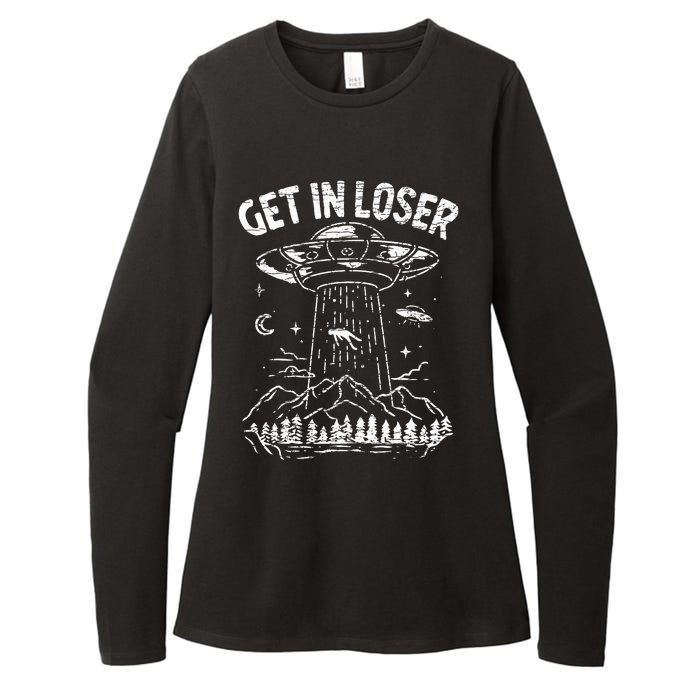 Alien Abduction Get In Loser Ufo Womens CVC Long Sleeve Shirt