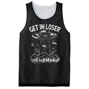 Alien Abduction Get In Loser Ufo Mesh Reversible Basketball Jersey Tank