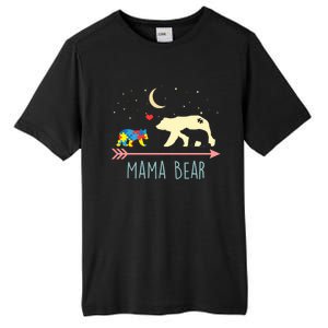 Autism Awareness Gift Mama Bear With 2 Cubs Gift Great Gift Tall Fusion ChromaSoft Performance T-Shirt