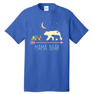 Autism Awareness Gift Mama Bear With 2 Cubs Gift Great Gift Tall T-Shirt