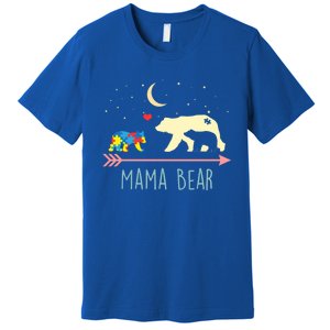 Autism Awareness Gift Mama Bear With 2 Cubs Gift Great Gift Premium T-Shirt