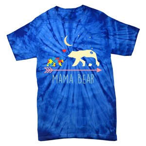 Autism Awareness Gift Mama Bear With 2 Cubs Gift Great Gift Tie-Dye T-Shirt