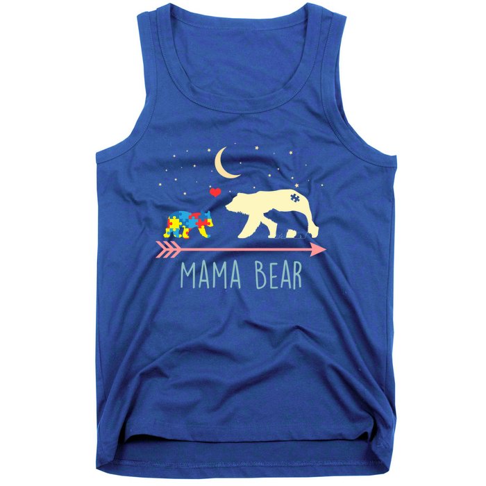 Autism Awareness Gift Mama Bear With 2 Cubs Gift Great Gift Tank Top