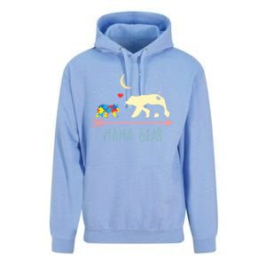 Autism Awareness Gift Mama Bear With 2 Cubs Gift Great Gift Unisex Surf Hoodie