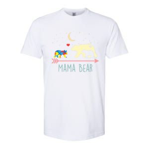 Autism Awareness Gift Mama Bear With 2 Cubs Gift Great Gift Softstyle CVC T-Shirt