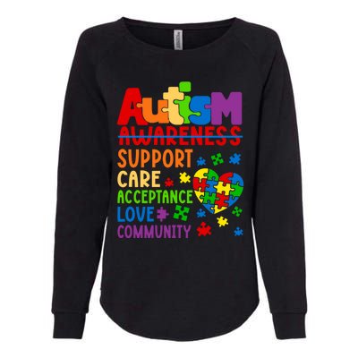 Autism Awareness Gift Support Care Acceptance Ally Gift Womens California Wash Sweatshirt