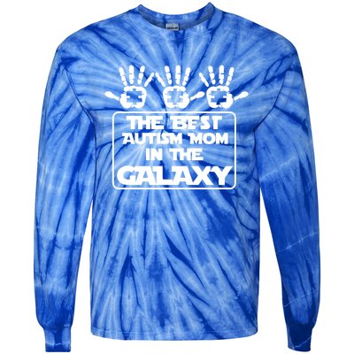 Autism Awareness Gift For Best In The Galaxy Autism Mom Gift Tie-Dye Long Sleeve Shirt