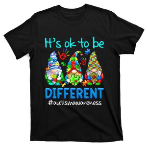 Autism Awareness Gnomes Its Ok To Be Different T-Shirt