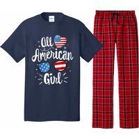 All American Girl Wo American Flag 4th of July Patriotic Pajama Set