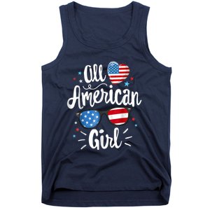 All American Girl Wo American Flag 4th of July Patriotic Tank Top