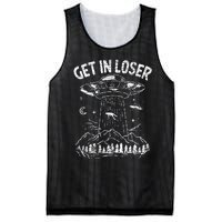 Alien Abduction Get In Loser Ufo Mesh Reversible Basketball Jersey Tank