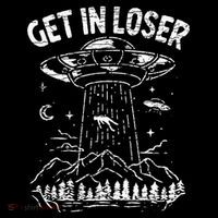 Alien Abduction Get In Loser Ufo Wool Snapback Cap