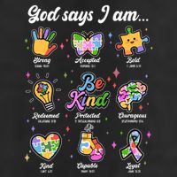 Autism Awareness God Says I Am 7 Panel Mesh Trucker Snapback Hat
