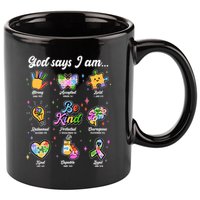 Autism Awareness God Says I Am 11oz C Handle Ceramic Mug