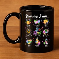 Autism Awareness God Says I Am 11oz C Handle Ceramic Mug