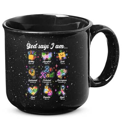 Autism Awareness God Says I Am 15oz Campfire Ceramic Mug