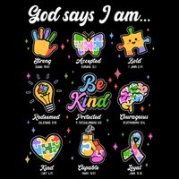 Autism Awareness God Says I Am Drawstring Bag