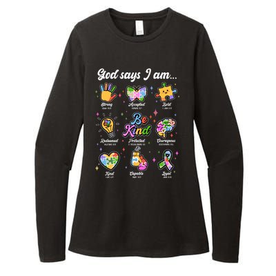 Autism Awareness God Says I Am Womens CVC Long Sleeve Shirt