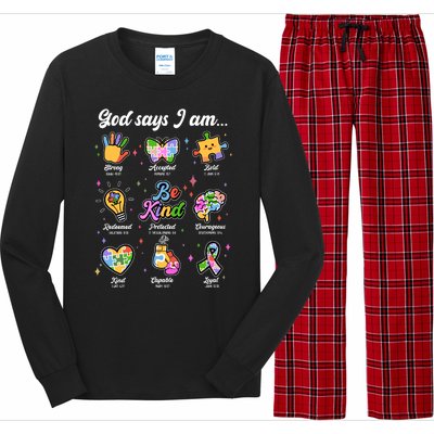 Autism Awareness God Says I Am Long Sleeve Pajama Set