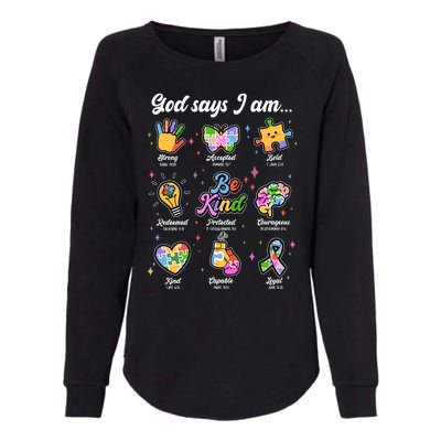 Autism Awareness God Says I Am Womens California Wash Sweatshirt