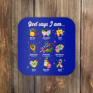 Autism Awareness God Says I Am Coaster