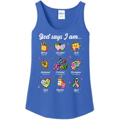 Autism Awareness God Says I Am Ladies Essential Tank